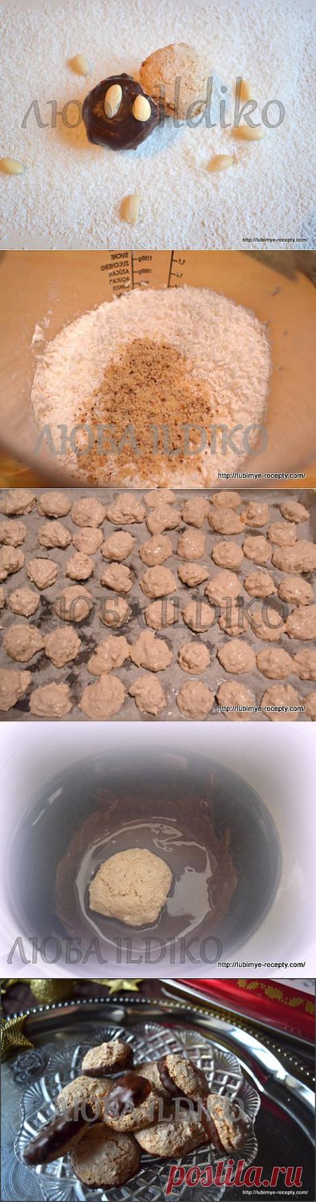 Печенье безе с кокосом, орехами и шоколадом | Любимые рецепты