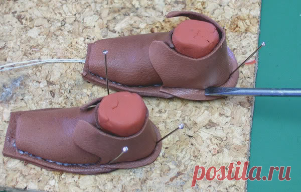 Making shoes and boots.