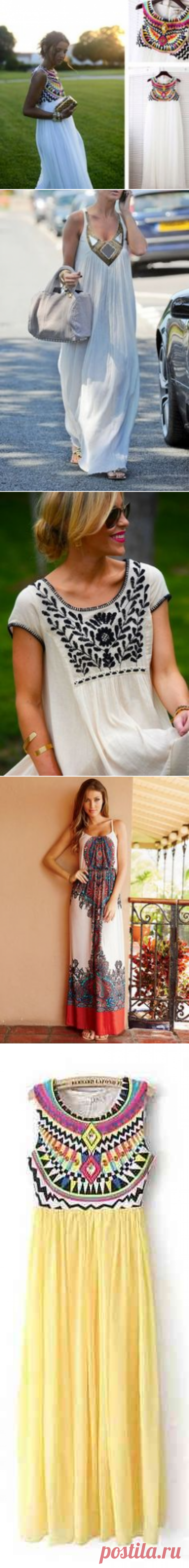 (3) Maxi dress / embroidery | шитьё,одежда,мода