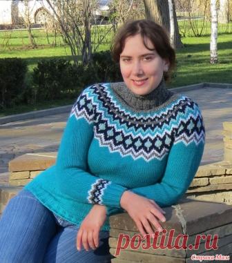 Cвитер лопапейса Всем доброго времени суток! Решила почтить память безвременно почившего свитера, который я вязала 6 лет назад.