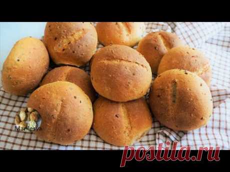 Булочки к завтраку со льном и кунжутом!Wheat-rye Breakfast Rolls