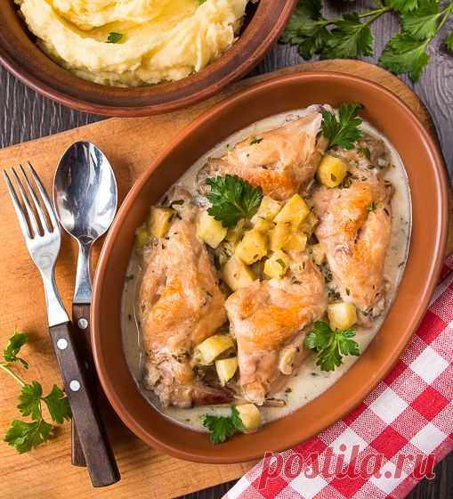 Кролик в винном соусе с яблоками | Вкусный блог - рецепты под настроение