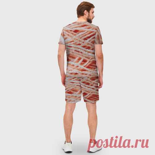 Мужской костюм с шортами 3D Нити - макро фото - купить по цене 2680 руб в интернет-магазине Всемайки, арт 3652185