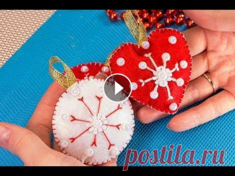 Новогодние игрушки из ФЕТРА. DIY Новогодний декор. Мария Калугина. В этом Новогоднем DIY я покажу,как сделать новогодние игрушки из фетра. Такими красивыми игрушками из фетра можно украсить комнату,рабочий стол или пр...
