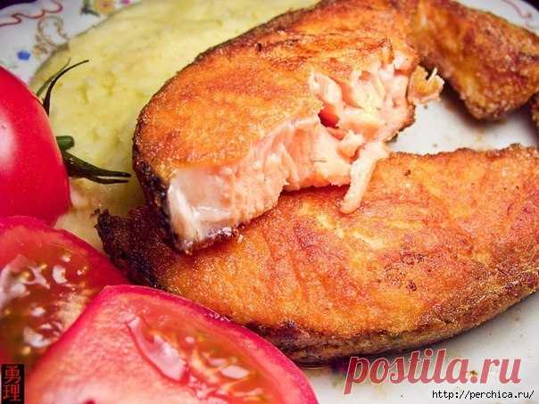 Рыбные стейки в кукурузной муке