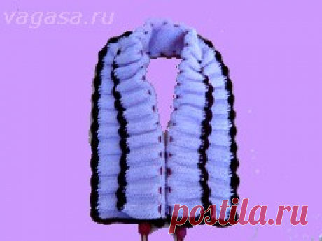 Красивый женский шарф (вязание спицами, описание)