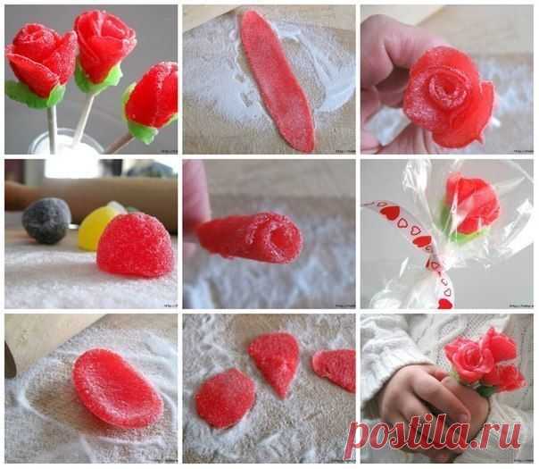 розы из мармелада