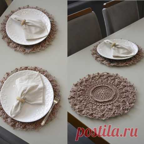 Салфетка для сервировки. Схемы крючком – Paradosik Handmade - вязание для начинающих и профессионалов