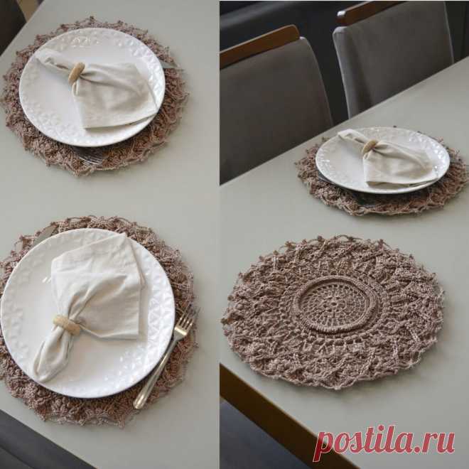 Салфетка для сервировки. Схемы крючком – Paradosik Handmade - вязание для начинающих и профессионалов