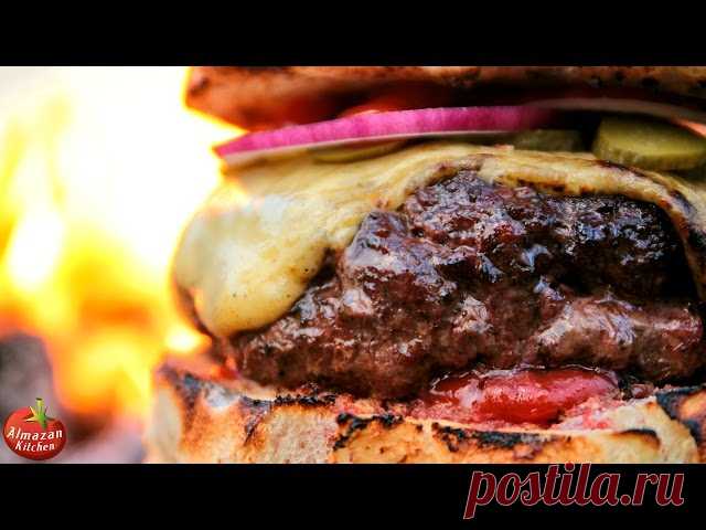 MOST.EPIC.CHEESEBURGER! - Stone-Fried in the Forest Juicy free-range beef putty that is cooked using special techniques that you won't see anywhere else! Plus some crispy fries cooked on fire and home made bread. All cooked outside on beautiful nature from fresh organic ingredients. This video will put you