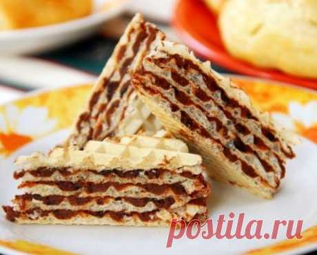 Вафельный торт со сгущенкой