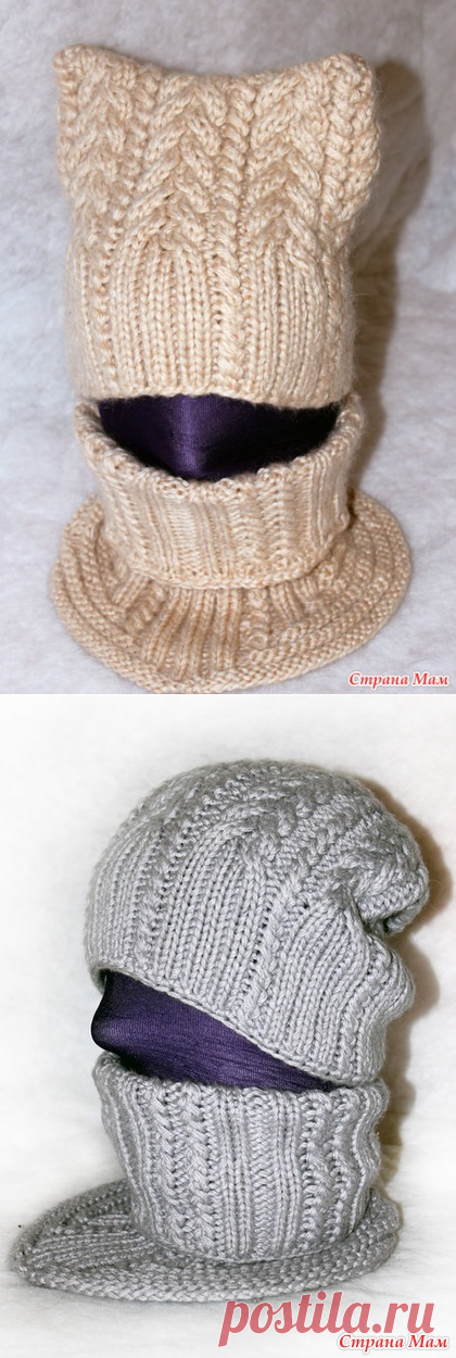 Шапочка и манишка спицами - Вязание - Страна Мам