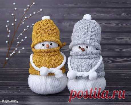 Снеговички #ДляВдохновения #ВязанаяИгрушка