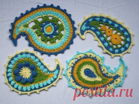 Paisley floral crochet pattern от CAROcreated на Etsy