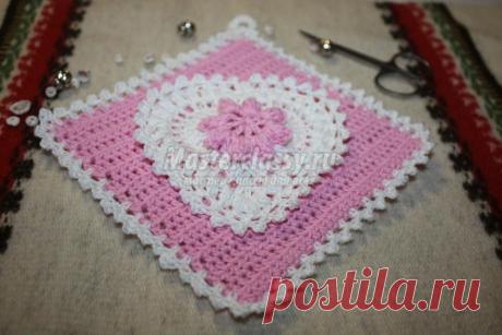 Вязаная прихватка с сердечком ко Дню Святого Валентина. Мастер-класс с пошаговыми фото