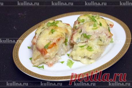 Треска с помидорами под сырной шубой – рецепт приготовления с фото от Kulina.Ru