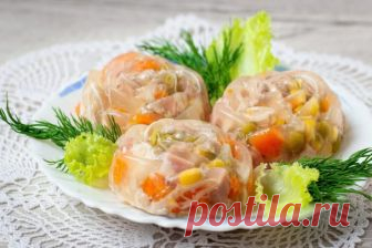 Аспик из курицы и овощей - пошаговый рецепт с фото на Повар.ру