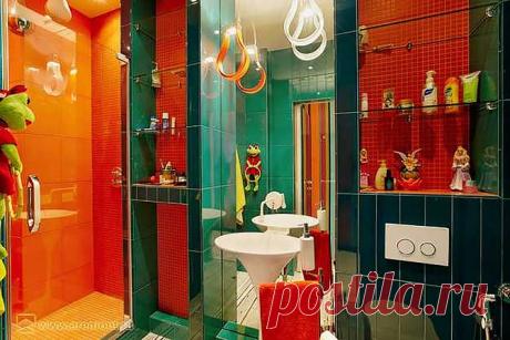 Яркие краски в интерьере ванной комнаты — Квартирный вопрос