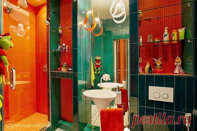 Яркие краски в интерьере ванной комнаты — Квартирный вопрос
