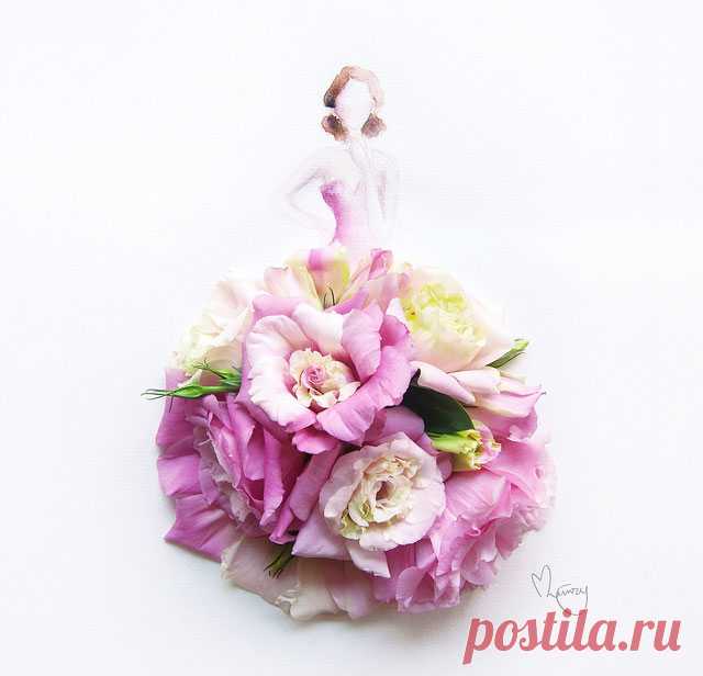 Рисунки из акварели и цветов!