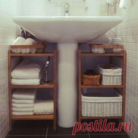 Полезные идеи для ванной, как красиво и компактно хранить вещи | Краше Всех