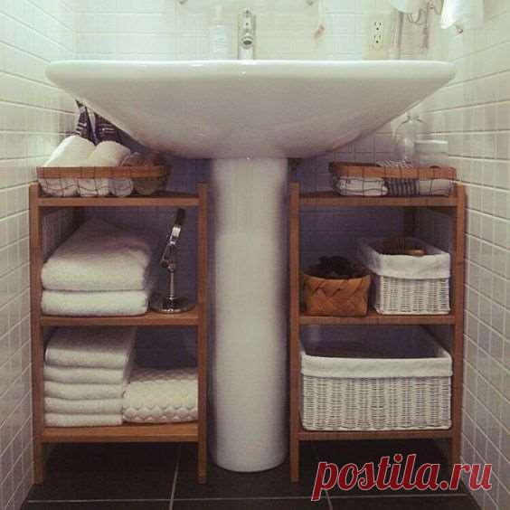 Полезные идеи для ванной, как красиво и компактно хранить вещи | Краше Всех