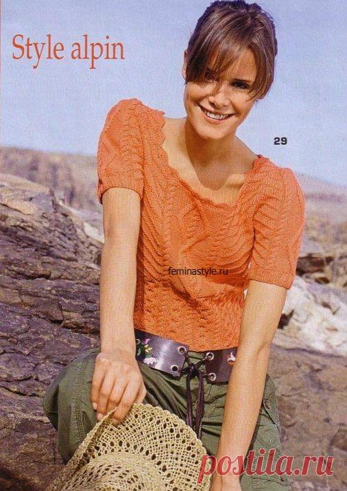 Летняя кофточка в альпийском стиле связанная спицами / Рукоделие / Домоводство / Женские секреты / Женский стиль