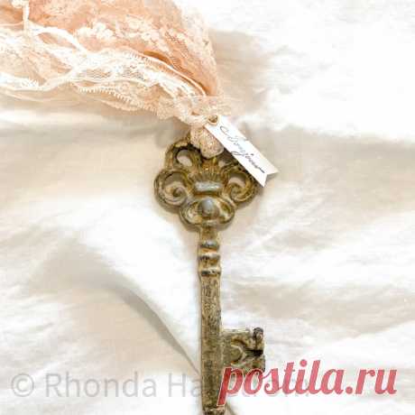 Винтажный ключ / романтический домашний декор стола - Hallstrom Home