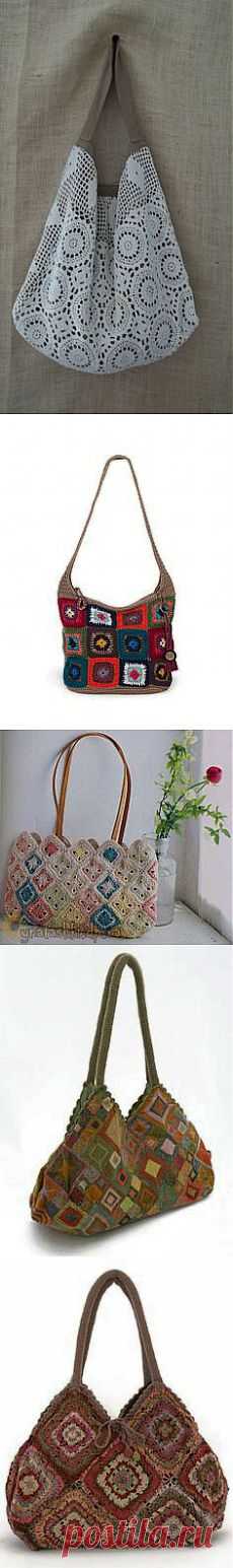 Bags, purses and etc. - squares and etc. в Pinterest