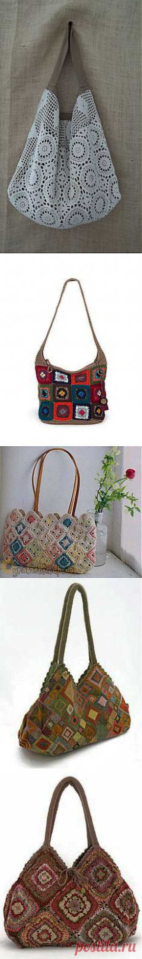Bags, purses and etc. - squares and etc. в Pinterest