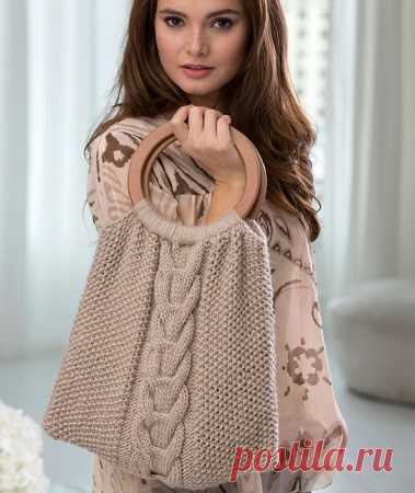 Pletená taška s copánkovým vzorem | PLETENÍ – NÁVODY