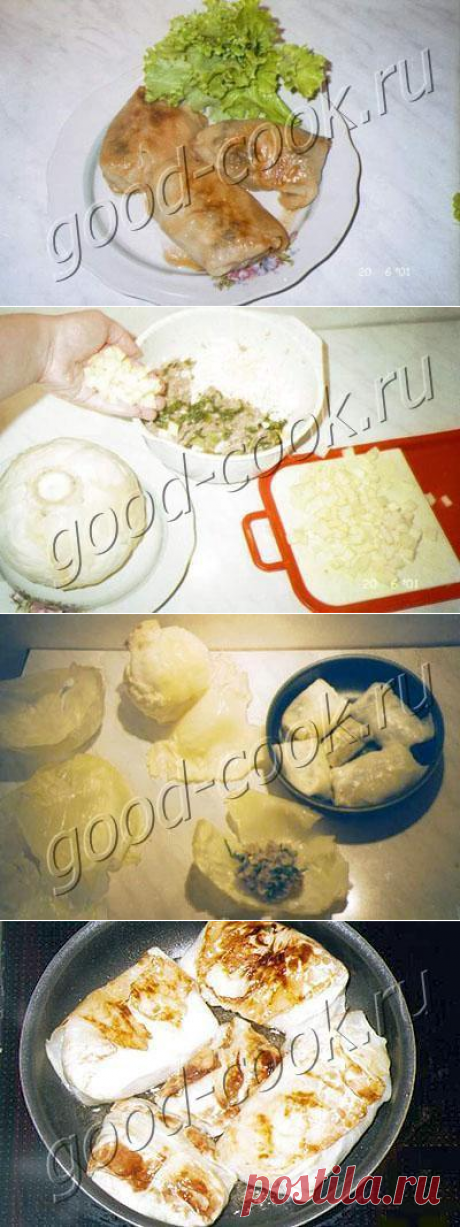 голубцы с сыром и салатом, рецепт приготовления