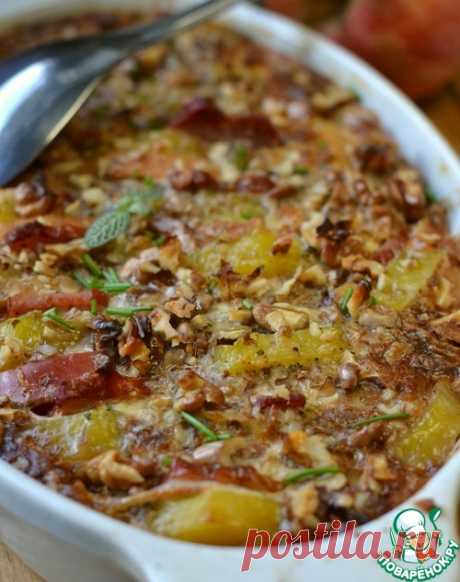 Запеканка картофельная с яблоками и орехами - кулинарный рецепт