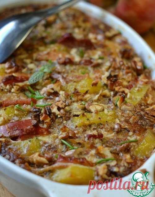 Запеканка картофельная с яблоками и орехами - кулинарный рецепт