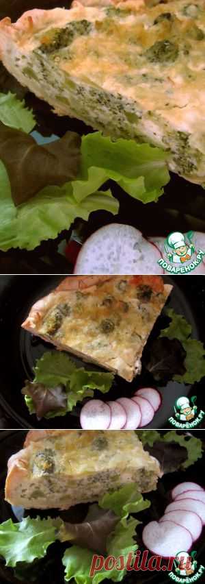Пирог с творогом и брокколи - кулинарный рецепт