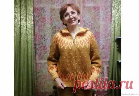Первая лопапейса. | Вязание спицами. Работы пользователей Ура-а-а!!! Я связала лопапейсу! Курточку. Тепленькую. Правда, возилась долго. Думала, что больше ни за что не возьмусь за жаккард. Но во второй раз придумала свою технологию вязания, дело пошло намного быстрее. Как-нибудь выложу в топике.&nbsp;
