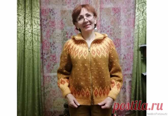 Первая лопапейса. | Вязание спицами. Работы пользователей Ура-а-а!!! Я связала лопапейсу! Курточку. Тепленькую. Правда, возилась долго. Думала, что больше ни за что не возьмусь за жаккард. Но во второй раз придумала свою технологию вязания, дело пошло намного быстрее. Как-нибудь выложу в топике. 