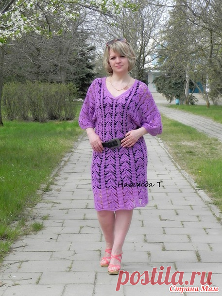 Ажурная туника или платье)) - Вязание - Страна Мам