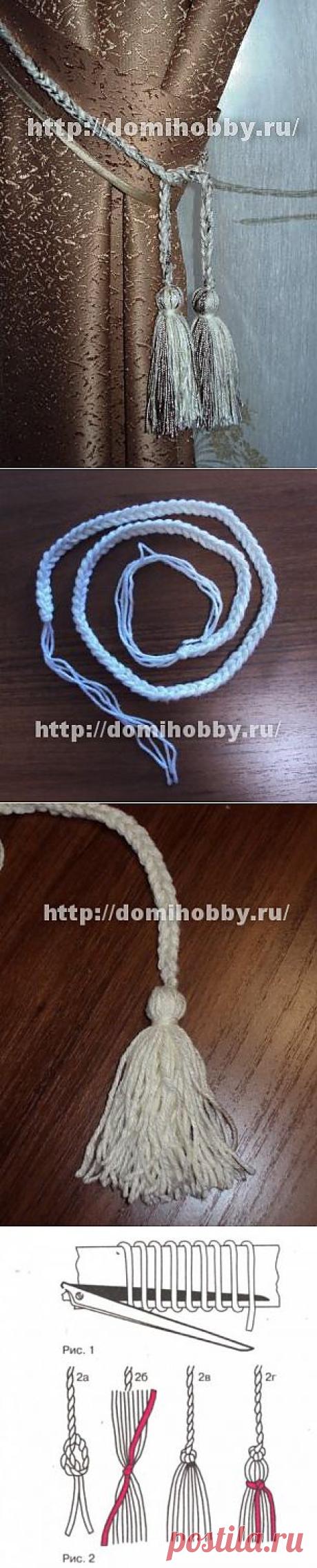 Вязание декоративного шнура с кистями
