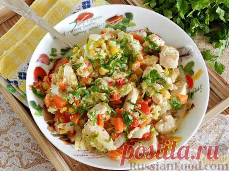 Рецепт: Куриное филе с пекинской капустой на RussianFood.com