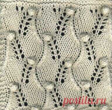 Делюсь подборкой из 20+1 схемы для вязания спицами красивых узоров с шишечками | Министерство вязальных дел | Дзен