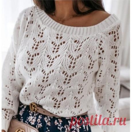 Ажурный узор для летнего пуловера