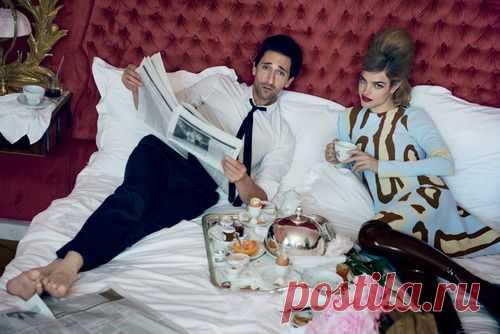#VOGUEJULY2015 #NataliaVodianova #AdrienBrody #LamourToujours — JOLIEGAZETTE