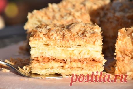 ТОРТ НАПОЛЕОН /сухой/ из готового слоёного теста с масляным кремом. Новенький рецепт ещё одного «того самого вкуса».