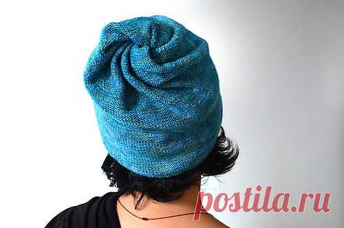 Спиральная двухсторонняя шапочка.