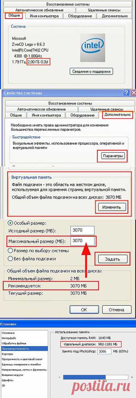 Повышение работоспособности фотошопа..