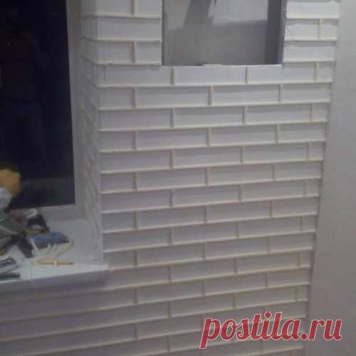 Имитация кирпичной кладки своими руками