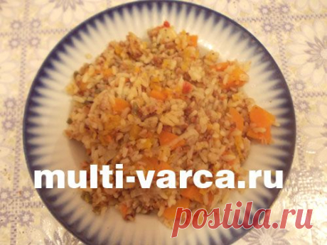 Тыквенная каша с рисом и гречкой в мультиварке