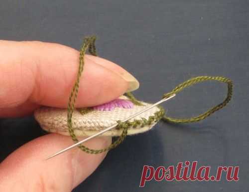 I’m now ready to put together the thimble holder from Carolyn Pearce’s book ‘Home Sweet Home: an embroidered workbox’. Here are all the pieces I need, including plastic for …
