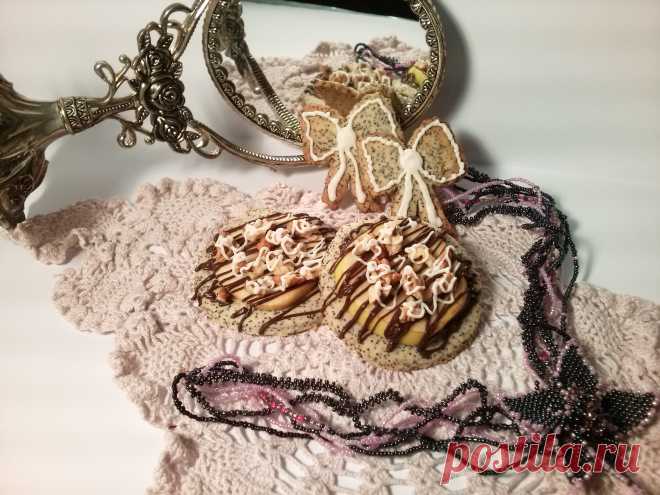 Песочное печенье с маком и яблоком!